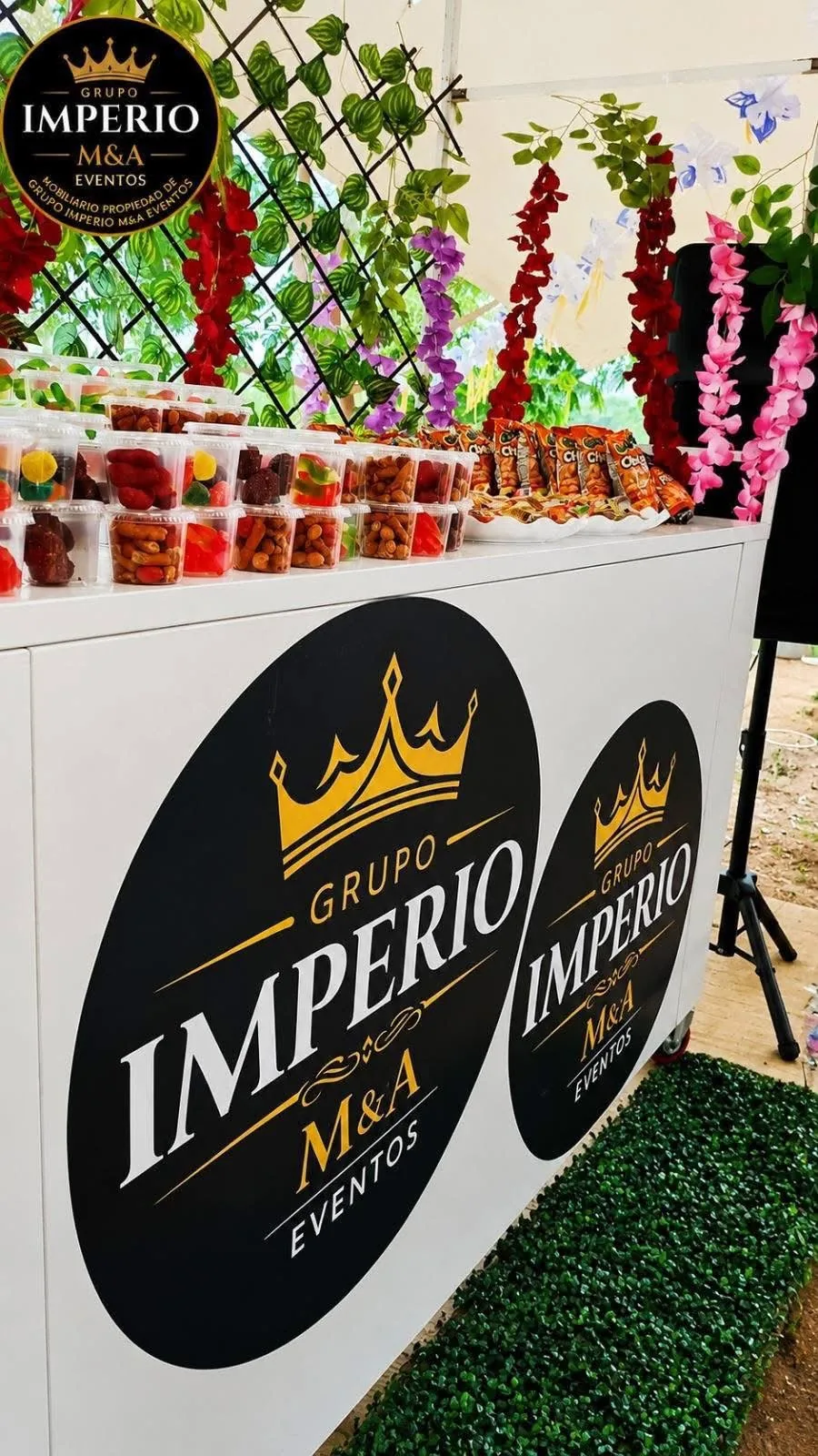 Carrito de dulces decorado