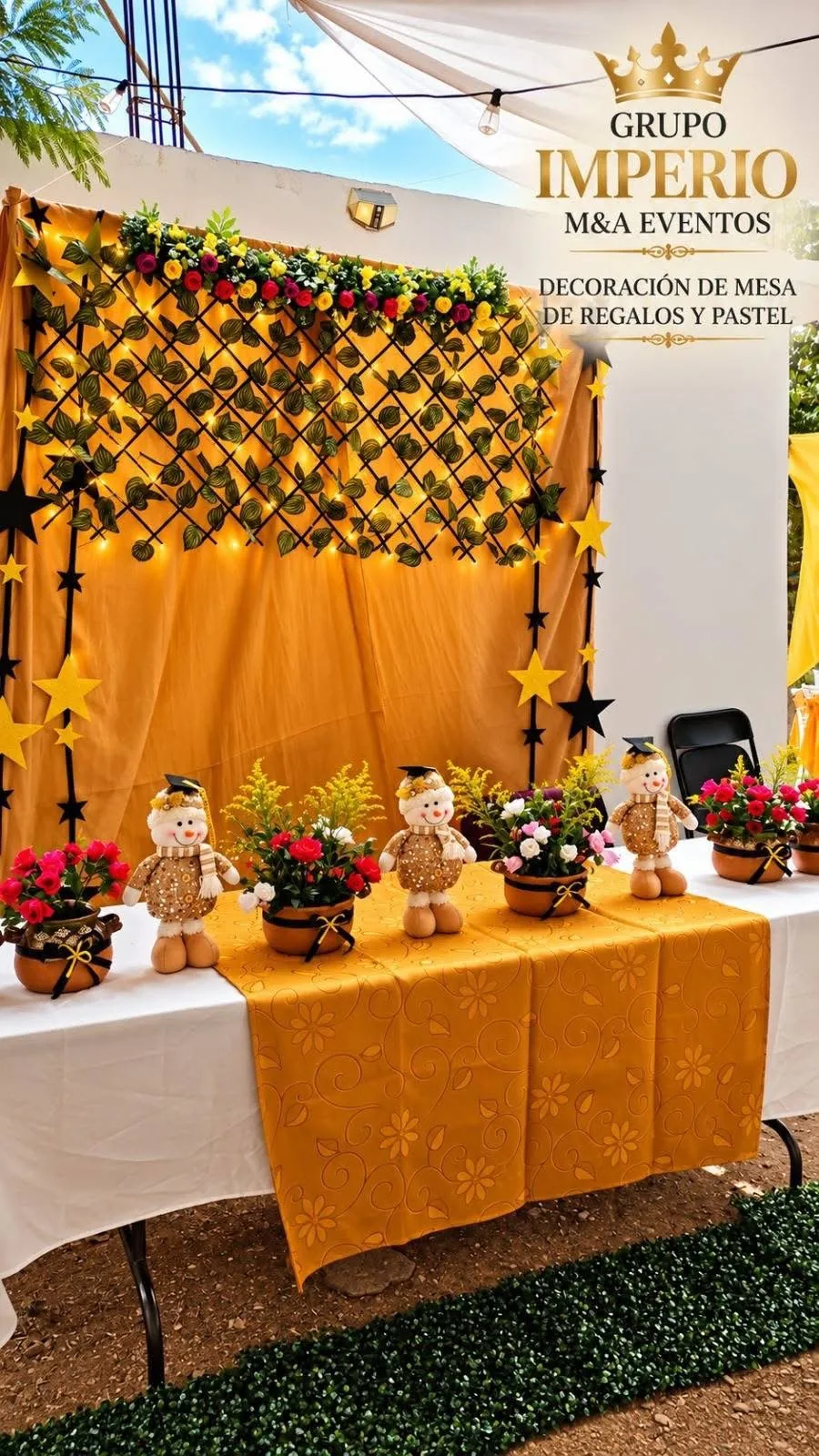 Decoración de mesa de regalos